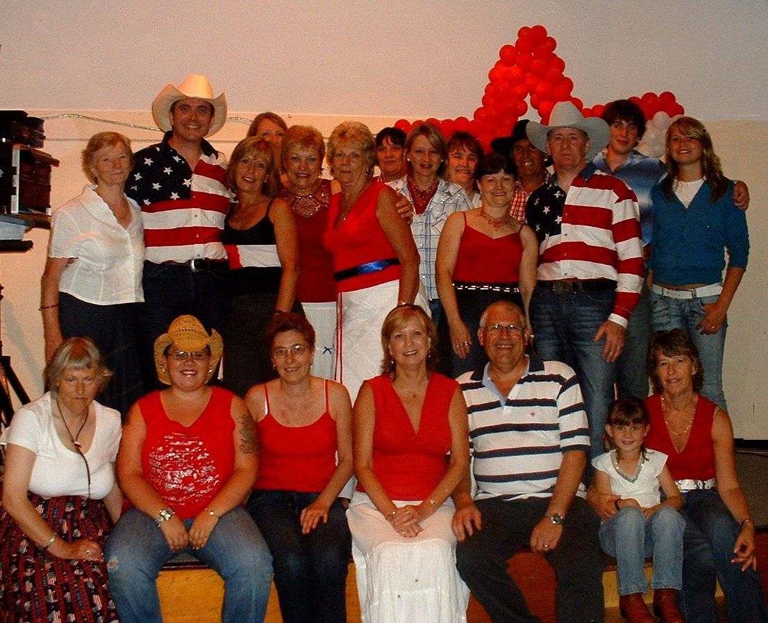 Some of the gang at Dixie Belles with Bobby